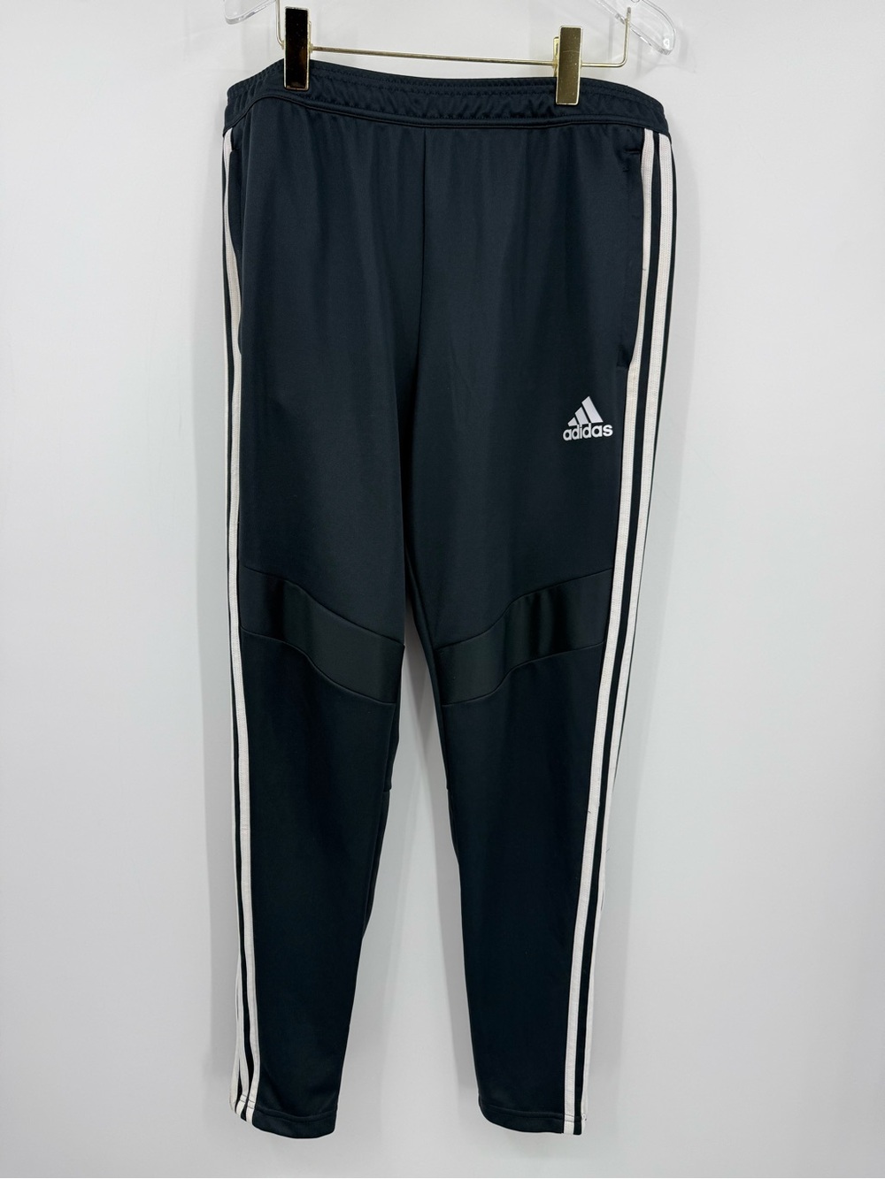 *adidas ankle zip black joggers training pants three stripes men’s large